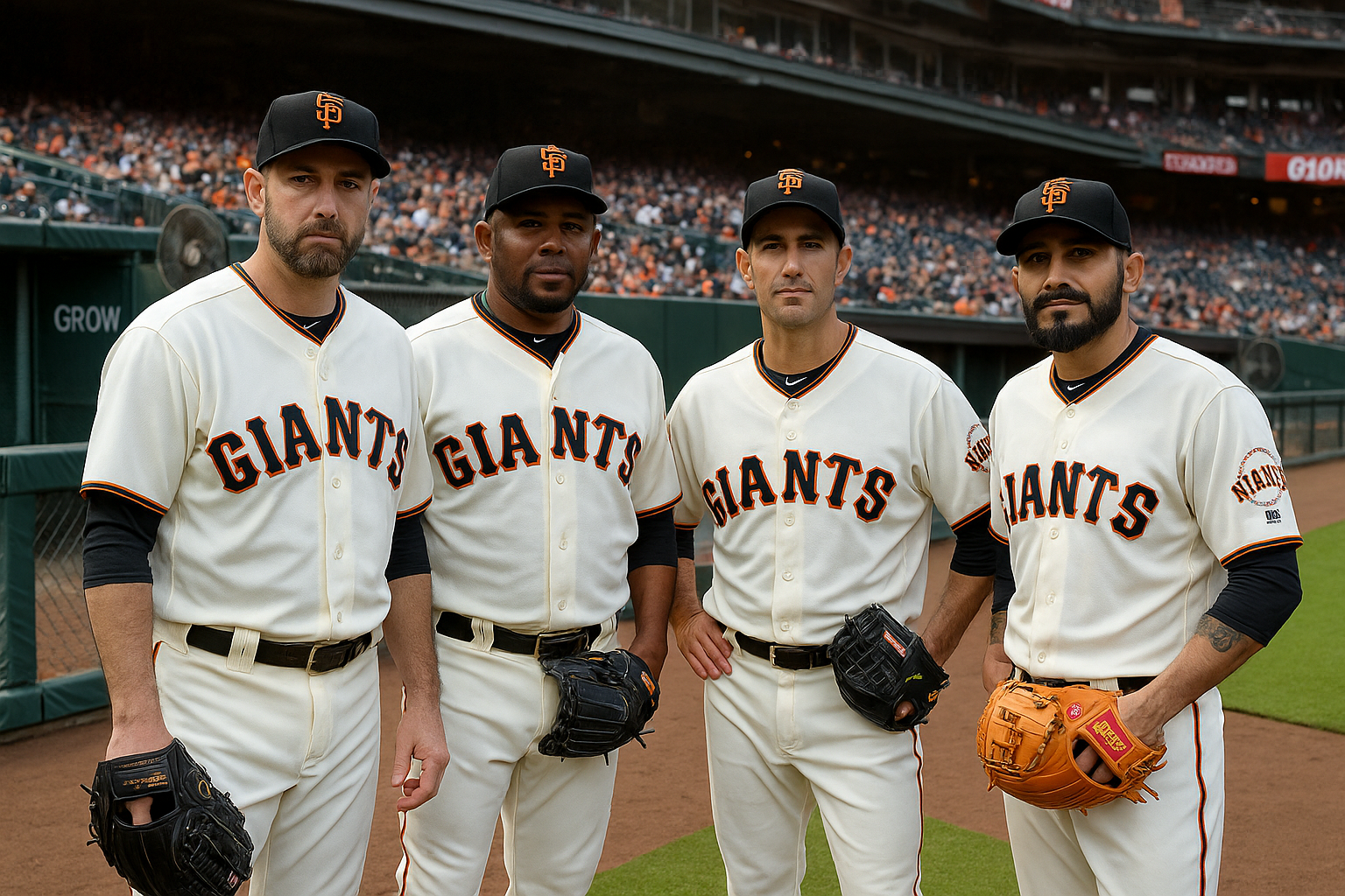 Giants bullpen – Affeldt, Casilla, Lopez, Romo